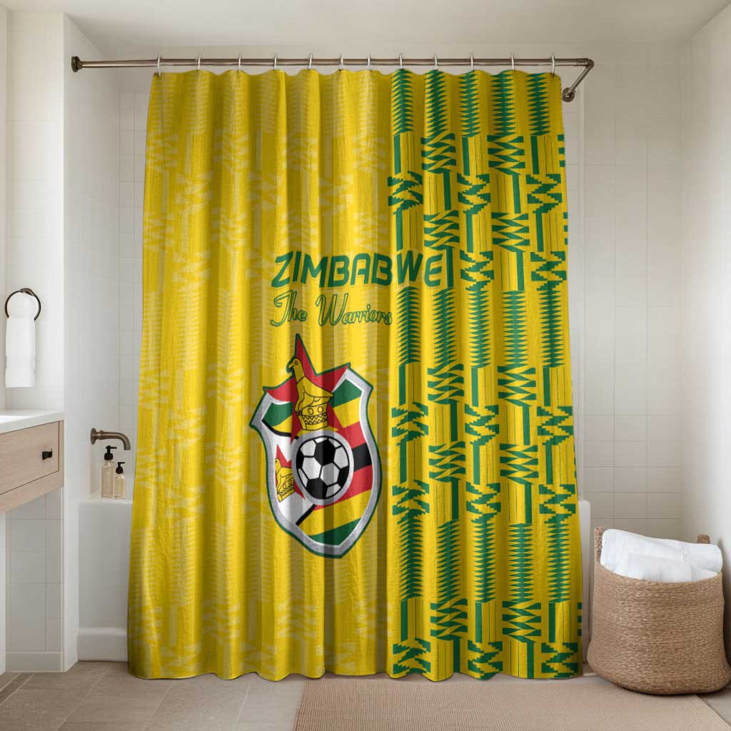 Zimbabwe Football Bathroom Set Come On Warriors - Kente Pattern LT15