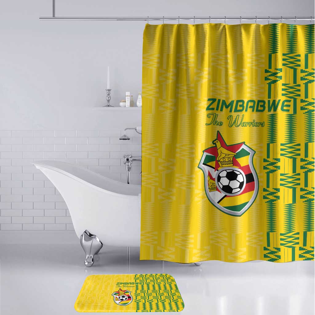 Zimbabwe Football Bathroom Set Come On Warriors - Kente Pattern LT15