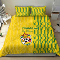 Zimbabwe Football Bedding Set Come On Warriors - Kente Pattern - Wonder Print Shop