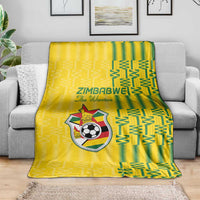 Zimbabwe Football Blanket Come On Warriors - Kente Pattern - Wonder Print Shop