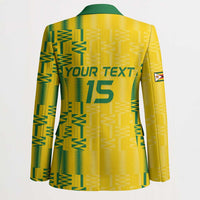 Custom Zimbabwe Football Blazer Come On Warriors - Kente Pattern - Wonder Print Shop
