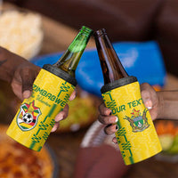 Custom Zimbabwe Football 4 in 1 Can Cooler Tumbler Come On Warriors - Kente Pattern - Wonder Print Shop