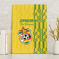 Zimbabwe Football Canvas Wall Art Come On Warriors - Kente Pattern - Wonder Print Shop