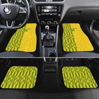Custom Zimbabwe Football Car Mats Come On Warriors - Kente Pattern - Wonder Print Shop