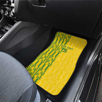 Custom Zimbabwe Football Car Mats Come On Warriors - Kente Pattern - Wonder Print Shop