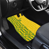 Custom Zimbabwe Football Car Mats Come On Warriors - Kente Pattern - Wonder Print Shop