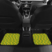 Custom Zimbabwe Football Car Mats Come On Warriors - Kente Pattern - Wonder Print Shop