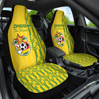 Zimbabwe Football Car Seat Cover Come On Warriors - Kente Pattern - Wonder Print Shop