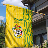 Zimbabwe Football Garden Flag Come On Warriors - Kente Pattern - Wonder Print Shop