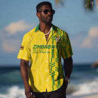 Custom Zimbabwe Football Hawaiian Shirt Come On Warriors - Kente Pattern - Wonder Print Shop