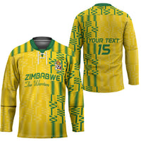 Custom Zimbabwe Football Hockey Jersey Come On Warriors - Kente Pattern - Wonder Print Shop