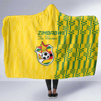 Zimbabwe Football Hooded Blanket Come On Warriors - Kente Pattern - Wonder Print Shop