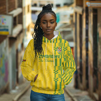 Custom Zimbabwe Football Hoodie Come On Warriors - Kente Pattern - Wonder Print Shop