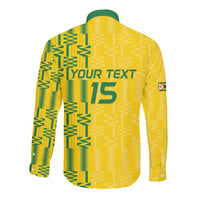 Custom Zimbabwe Football Long Sleeve Button Shirt Come On Warriors - Kente Pattern - Wonder Print Shop