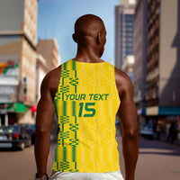 Custom Zimbabwe Football Men Tank Top Come On Warriors - Kente Pattern - Wonder Print Shop