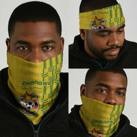 Zimbabwe Football Neck Gaiter Come On Warriors - Kente Pattern - Wonder Print Shop