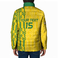 Custom Zimbabwe Football Padded Jacket Come On Warriors - Kente Pattern - Wonder Print Shop