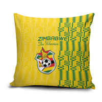 Zimbabwe Football Pillow Cover Come On Warriors - Kente Pattern - Wonder Print Shop