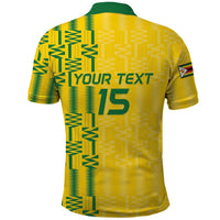 Custom Zimbabwe Football Polo Shirt Come On Warriors - Kente Pattern - Wonder Print Shop