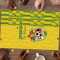 Zimbabwe Football Puzzle Come On Warriors - Kente Pattern - Wonder Print Shop