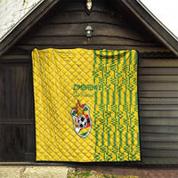 Zimbabwe Football Quilt Come On Warriors - Kente Pattern - Wonder Print Shop