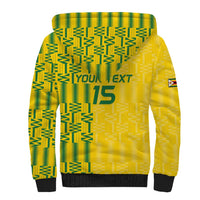 Custom Zimbabwe Football Sherpa Hoodie Come On Warriors - Kente Pattern - Wonder Print Shop