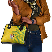 Zimbabwe Football Shoulder Handbag Come On Warriors - Kente Pattern - Wonder Print Shop
