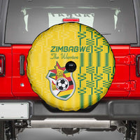 Zimbabwe Football Spare Tire Cover Come On Warriors - Kente Pattern - Wonder Print Shop