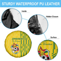 Zimbabwe Football Spare Tire Cover Come On Warriors - Kente Pattern - Wonder Print Shop