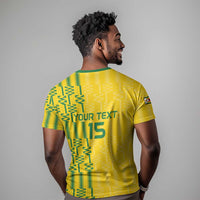 Custom Zimbabwe Football T shirt Come On Warriors - Kente Pattern - Wonder Print Shop