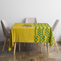 Zimbabwe Football Tablecloth Come On Warriors - Kente Pattern - Wonder Print Shop