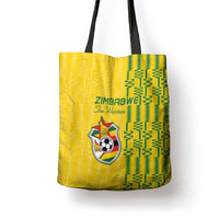 Zimbabwe Football Tote Bag Come On Warriors - Kente Pattern - Wonder Print Shop