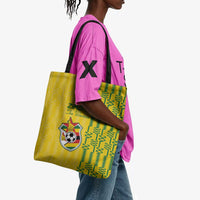 Zimbabwe Football Tote Bag Come On Warriors - Kente Pattern - Wonder Print Shop