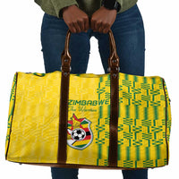 Zimbabwe Football Travel Bag Come On Warriors - Kente Pattern - Wonder Print Shop