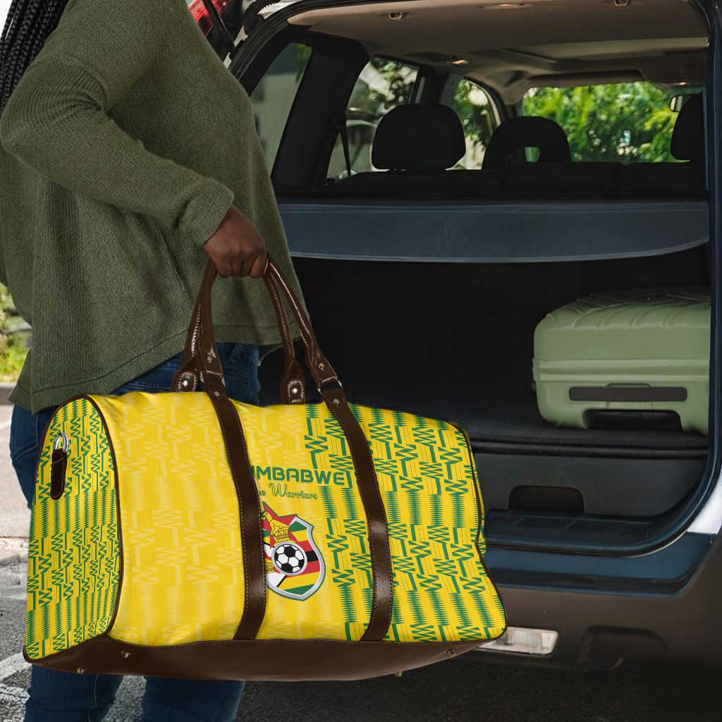 Zimbabwe Football Travel Bag Come On Warriors - Kente Pattern - Wonder Print Shop