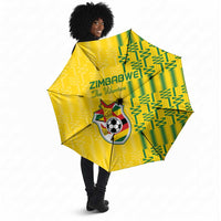 Zimbabwe Football Umbrella Come On Warriors - Kente Pattern - Wonder Print Shop