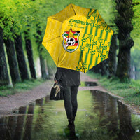Zimbabwe Football Umbrella Come On Warriors - Kente Pattern - Wonder Print Shop