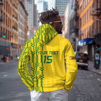 Custom Zimbabwe Football Zip Hoodie Come On Warriors - Kente Pattern - Wonder Print Shop