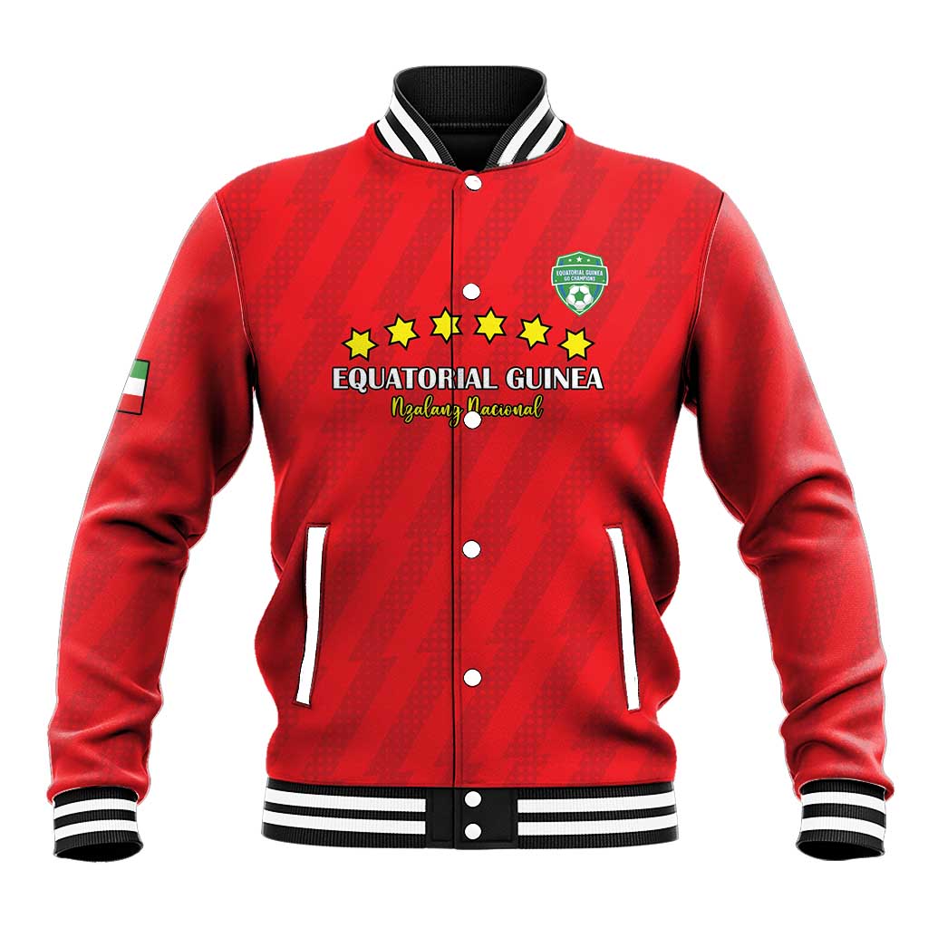 Custom Equatorial Guinea Football Baseball Jacket Go Nzalang Nacional Go - Wonder Print Shop