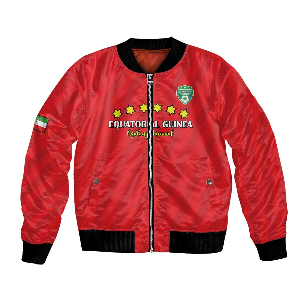 Custom Equatorial Guinea Football Bomber Jacket Go Nzalang Nacional Go - Wonder Print Shop