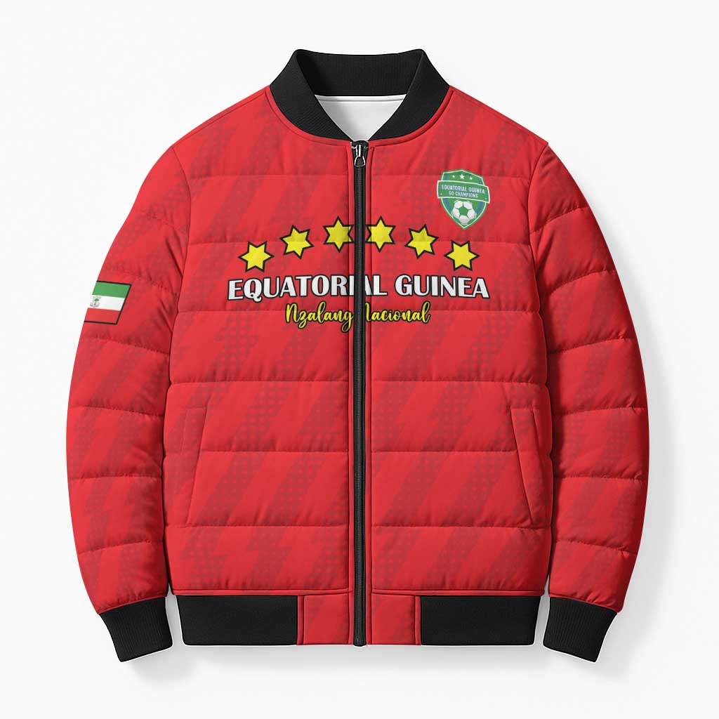 Custom Equatorial Guinea Football Bomber Puffer Jacket Go Nzalang Nacional Go - Wonder Print Shop