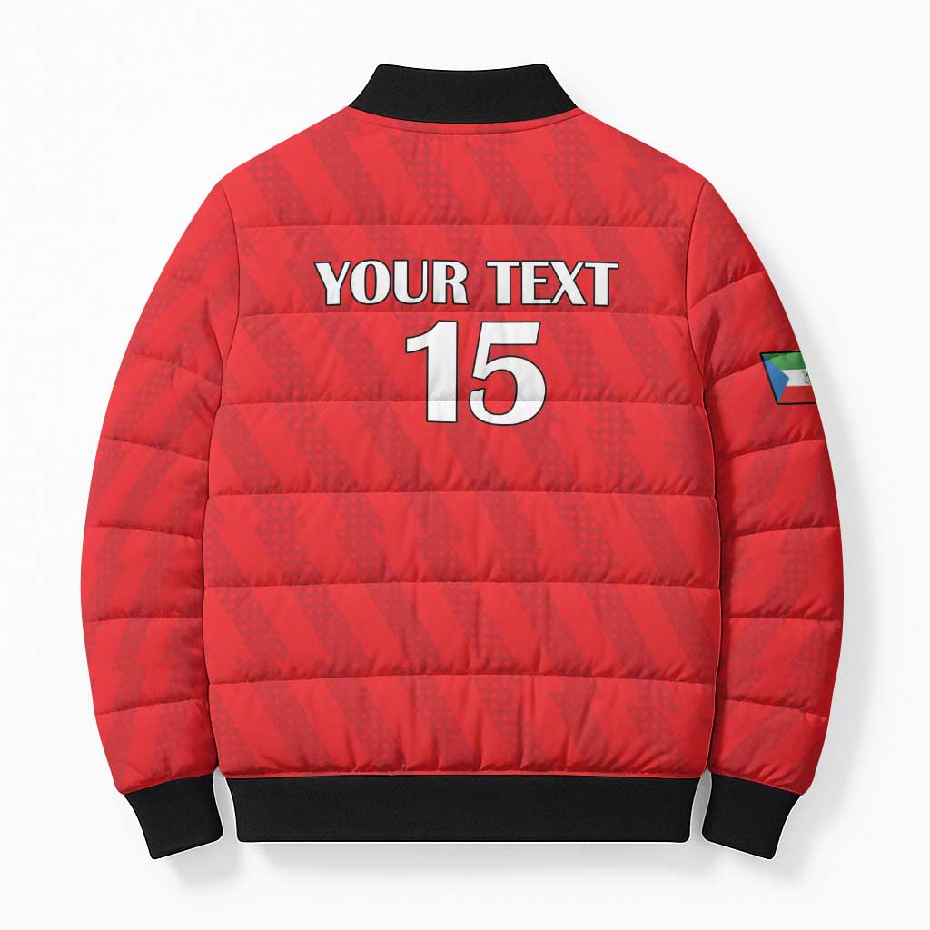 Custom Equatorial Guinea Football Bomber Puffer Jacket Go Nzalang Nacional Go - Wonder Print Shop