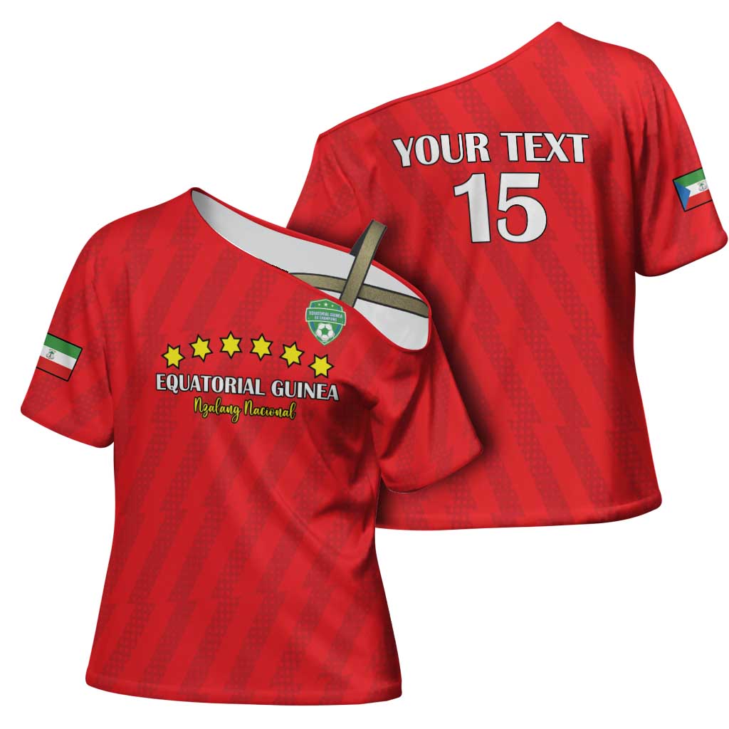 Custom Equatorial Guinea Football Cross Shoulder Shirt Go Nzalang Nacional Go - Wonder Print Shop