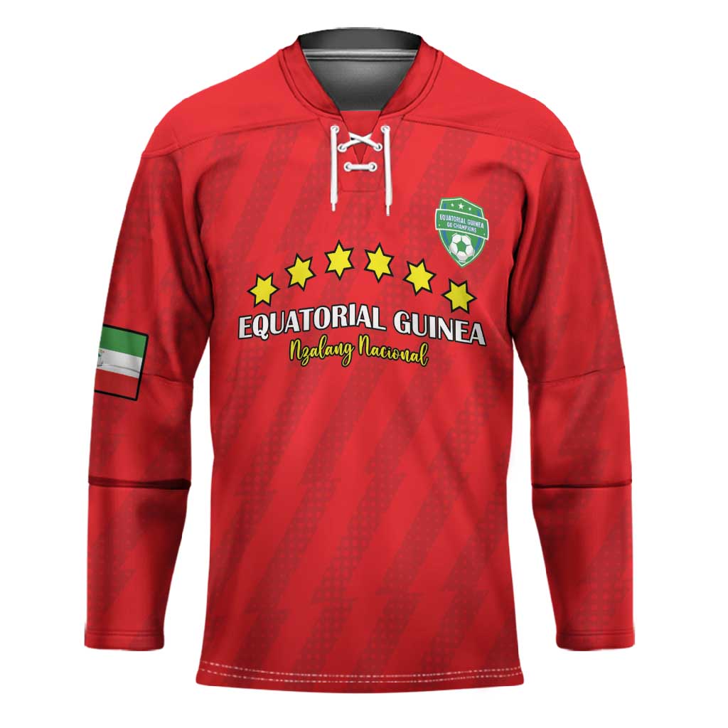 Custom Equatorial Guinea Football Hockey Jersey Go Nzalang Nacional Go - Wonder Print Shop