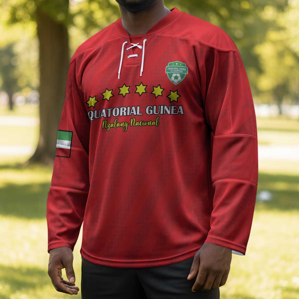 Custom Equatorial Guinea Football Hockey Jersey Go Nzalang Nacional Go - Wonder Print Shop