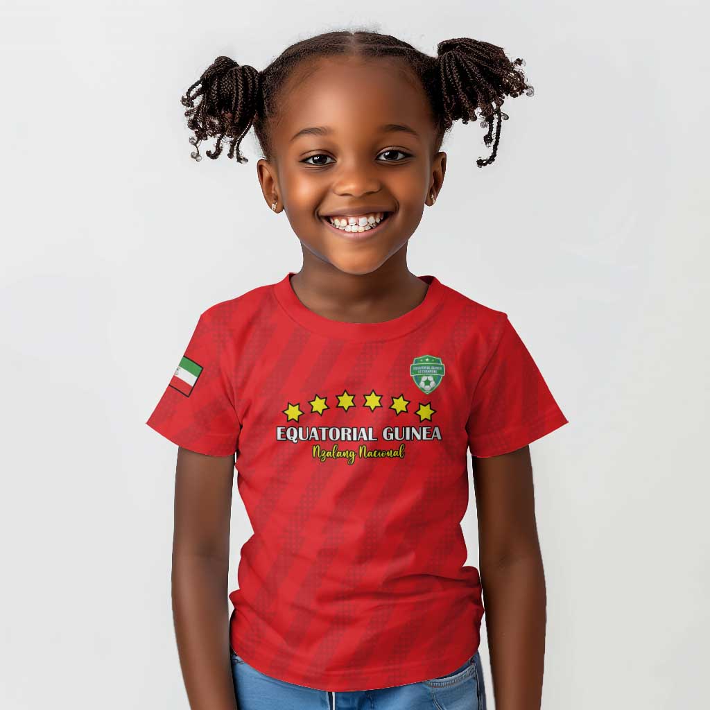 Custom Equatorial Guinea Football Kid T shirt Go Nzalang Nacional Go - Wonder Print Shop