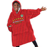 Custom Equatorial Guinea Football Kid Wearable Blanket Hoodie Go Nzalang Nacional Go - Wonder Print Shop