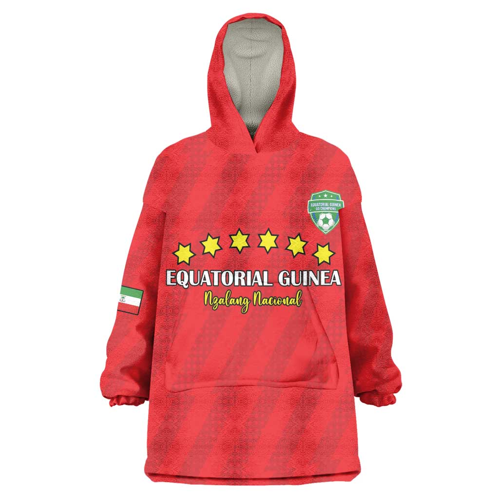 Custom Equatorial Guinea Football Kid Wearable Blanket Hoodie Go Nzalang Nacional Go - Wonder Print Shop