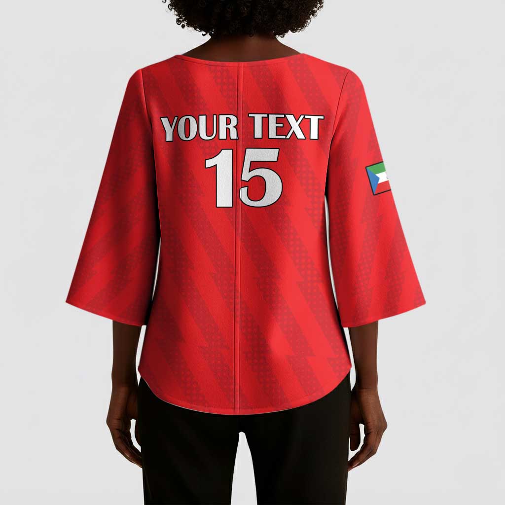 Custom Equatorial Guinea Football Kimono Sleeve Blouse Go Nzalang Nacional Go - Wonder Print Shop