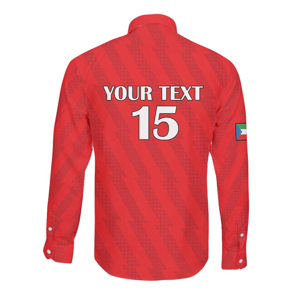 Custom Equatorial Guinea Football Long Sleeve Button Shirt Go Nzalang Nacional Go - Wonder Print Shop